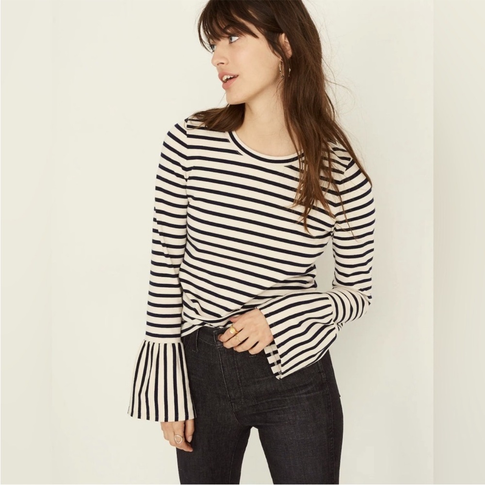 Madewell top with bell sleeves, Size XS